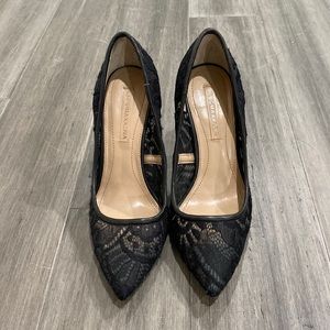 BCBG Maxazria Black Lacey Pumps